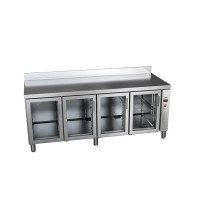 Stół chłodniczy ze szklanymi drzwiami 700 mm GN 1/1 bez agregatu – ASBER ETP-7-192-40 R HC SB40 GD
