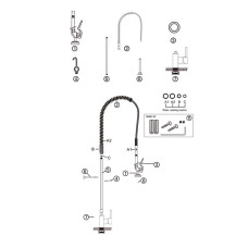 Bateria prysznicowa sztorcowa linia standardowa – ASBER GDM2 S1