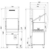 Zmywarka kapturowa – ASBER GEX-H500