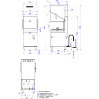 Zmywarka kapturowa – ASBER GTX-H510 B W
