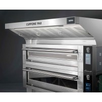Piec do pizzy 1 komorowy na podstawie, z podwyższoną komorą 1 x 6 x 350mm / 1 x 2 x 500mm Cuppone Leonardo LN3T/1TSH