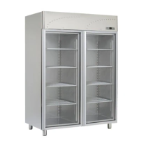 Szafa chłodnicza przeszklona dwudrzwiowa GN 2/1, 1420x800x2000, RM GASTRO LS - 140 SV