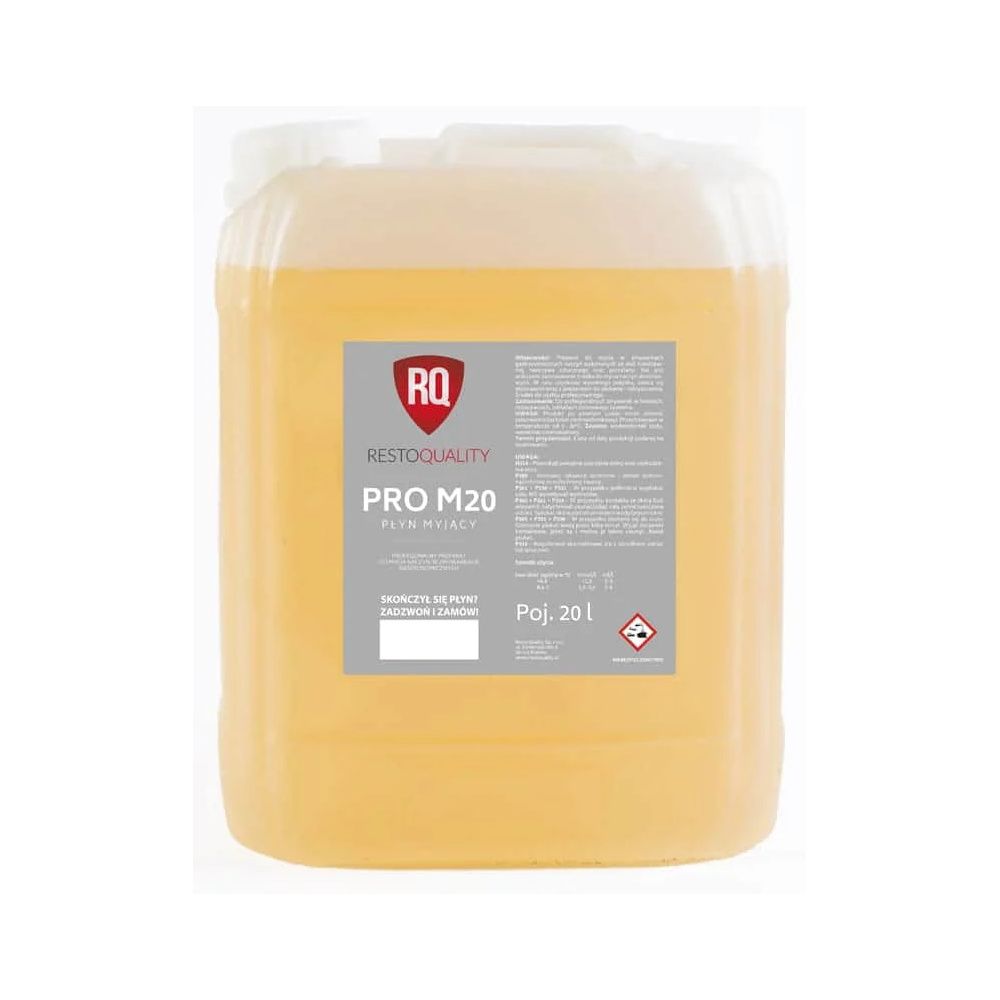 Profesjonalny płyn do mycia naczyń w zmywarkach gastronomicznych M20 Resto Quality M20