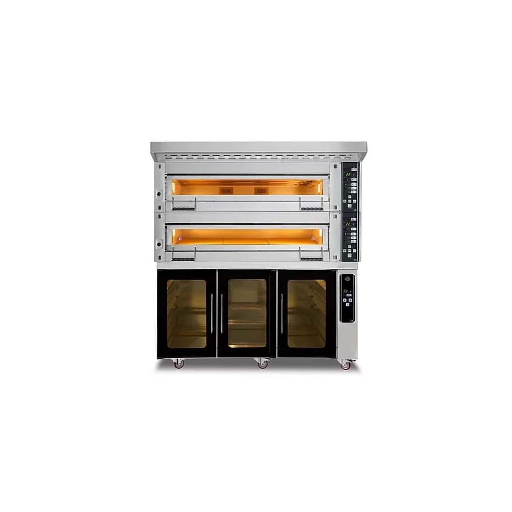 Piec piekarniczy modułowy 2-komorowy | elektryczny | 24 kW | 400V | 1660x1020x1850 | MD/1200/2