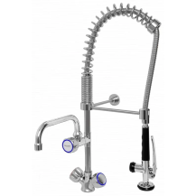 Bateria zlewozmywakowa stojąca - spryskiwacz + wylewka Hydrostop Mini 1 C