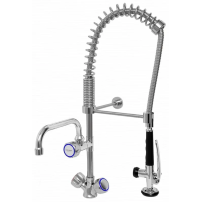 Bateria zlewozmywakowa stojąca - spryskiwacz + wylewka Hydrostop Mini 1 C