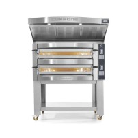 Piec do pizzy 2 komorowy, na podstawie, 2 x 9 x 350mm Cuppone Michelangelo ML935/2TS