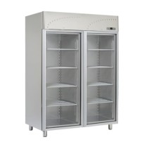 Szafa mroźnicza przeszklona dwudrzwiowa GN 2/1, 1420x800x2000, RM GASTRO MS - 140 SV
