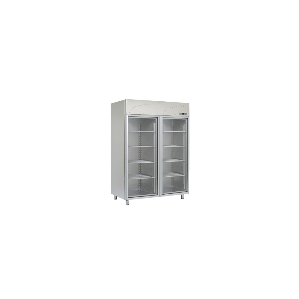 Szafa mroźnicza przeszklona dwudrzwiowa GN 2/1, 1420x800x2000, RM GASTRO MS - 140 SV