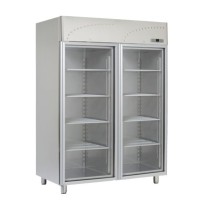 Szafa mroźnicza przeszklona dwudrzwiowa GN 2/1, 1420x800x2000, RM GASTRO MS - 140 SV
