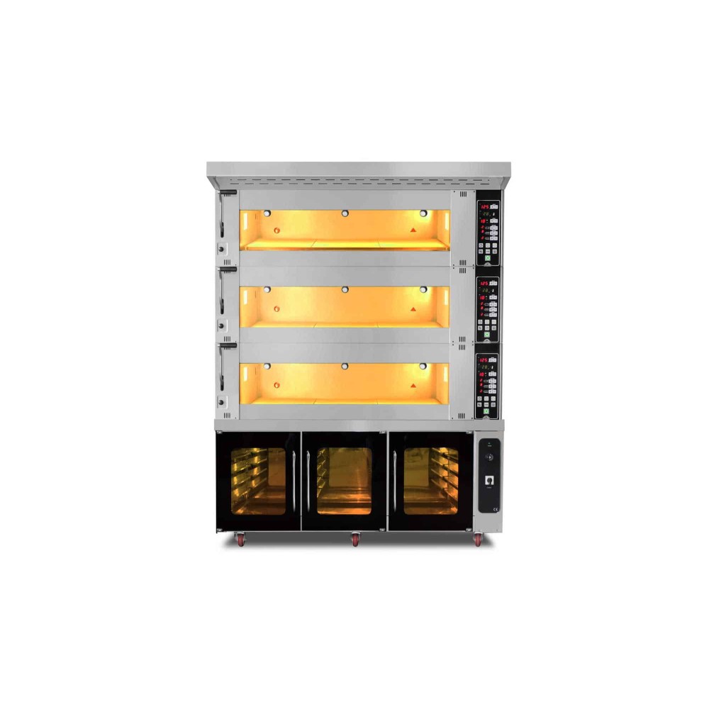 Piec piekarniczy modułowy 3-komorowy | elektryczny | 39,6 kW | 400V | 1660x1400x2170 | MT/1400/2