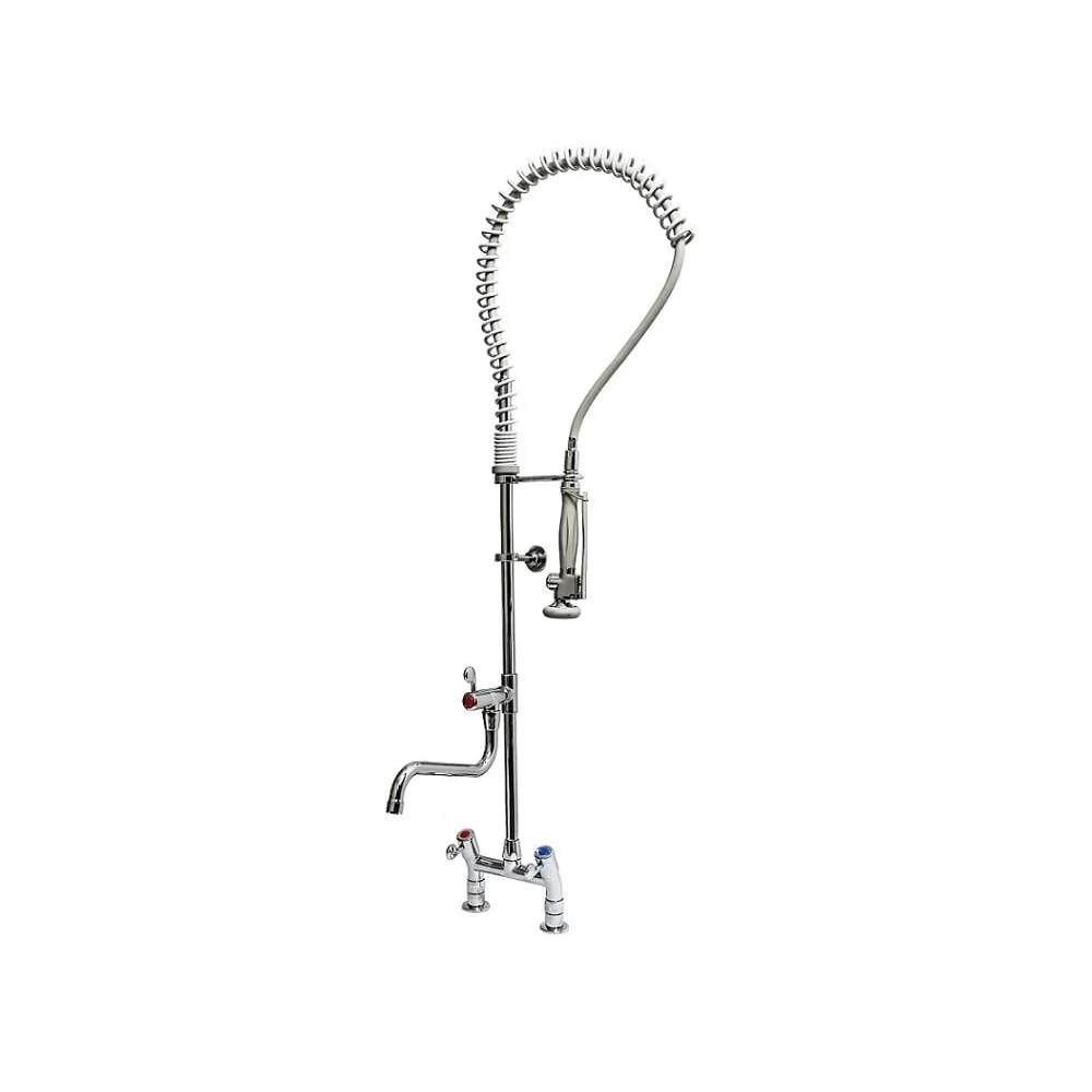 Bateria zlew.stojąca dwuotworowa - spryskiwacz + wylewka Hydrostop 824 06 / 1