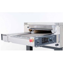 Taśmowy / przelotowy 1 poziomowy piec do pizzy o wydajności 67 pizz x 350mm na godzinę, szerokość taśmy 500mm, OEM TUNNEL TL105 