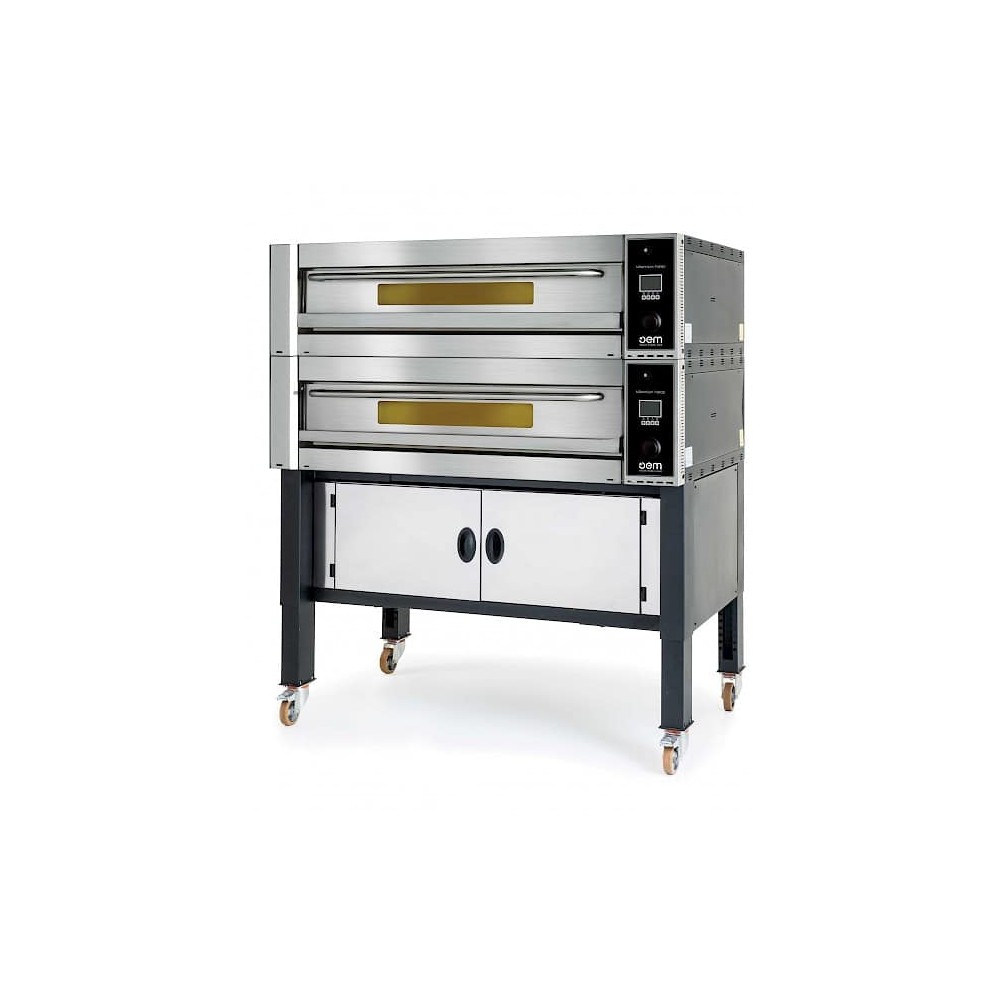 Piec do pizzy 2 komorowy, 2 x 6 x 350mm, 400V, piec szeroki, drzwi otwieranie do góry, OEM VALIDO EVO 1235LA EM