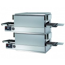 Taśmowy / przelotowy 2 poziomowy piec do pizzy o wydajności 76 pizz x 300-350mm na godzinę, szerokość taśmy 450mm, OEM HENERGO H