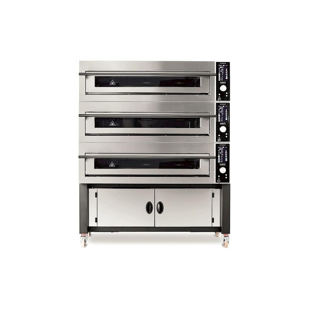Piec do pizzy 3 komorowy, 3 x 4 x 350mm, na podstawie, sterowanie cyfrowe OEM SUPERTOP 435/3