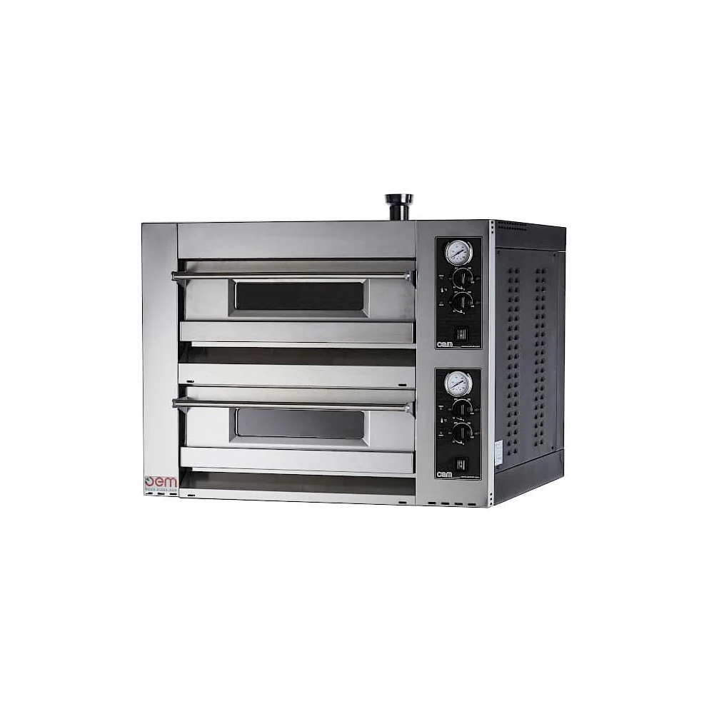 Piec do pizzy 2 komorowy, 2 x 6 x 300mm, piec szeroki, 400V, OEM DOMITOR 1230L EM