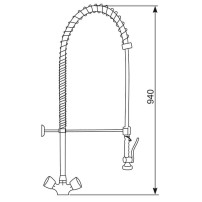 Bateria zlewozmywakowa stojąca - spryskiwacz Hydrostop OMEGA 01