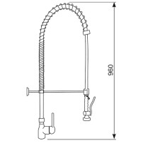 Bateria zlewozmywakowa stojąca - spryskiwacz Hydrostop OMEGA 02