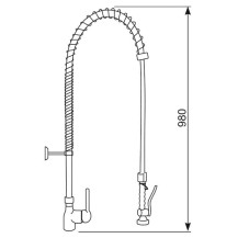 Bateria zlewozmywakowa stojąca - spryskiwacz Hydrostop OMEGA 06