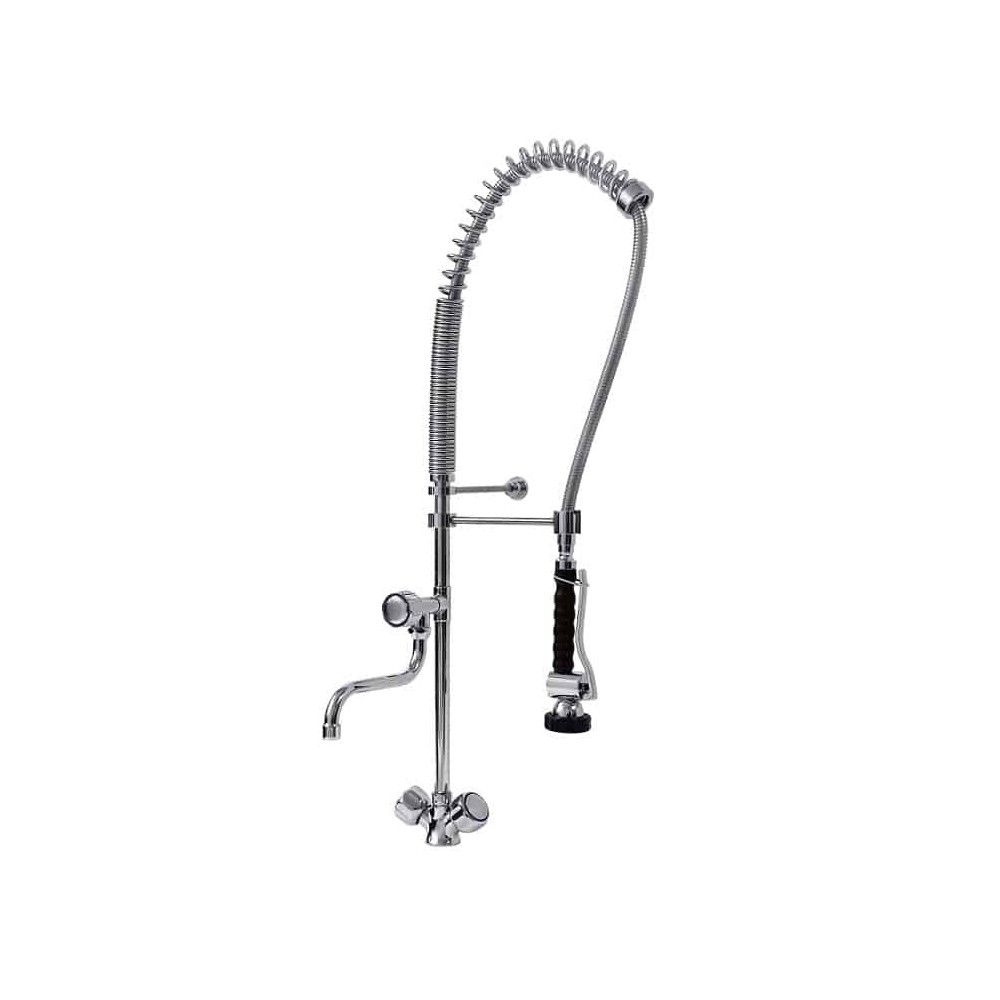 Bateria zlewozmywakowa stojąca - spryskiwacz + wylewka Hydrostop OMEGA 1.2