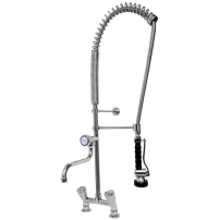 Bateria zlew.stojąca dwuotworowa - spryskiwacz + wylewka Hydrostop OMEGA 3D