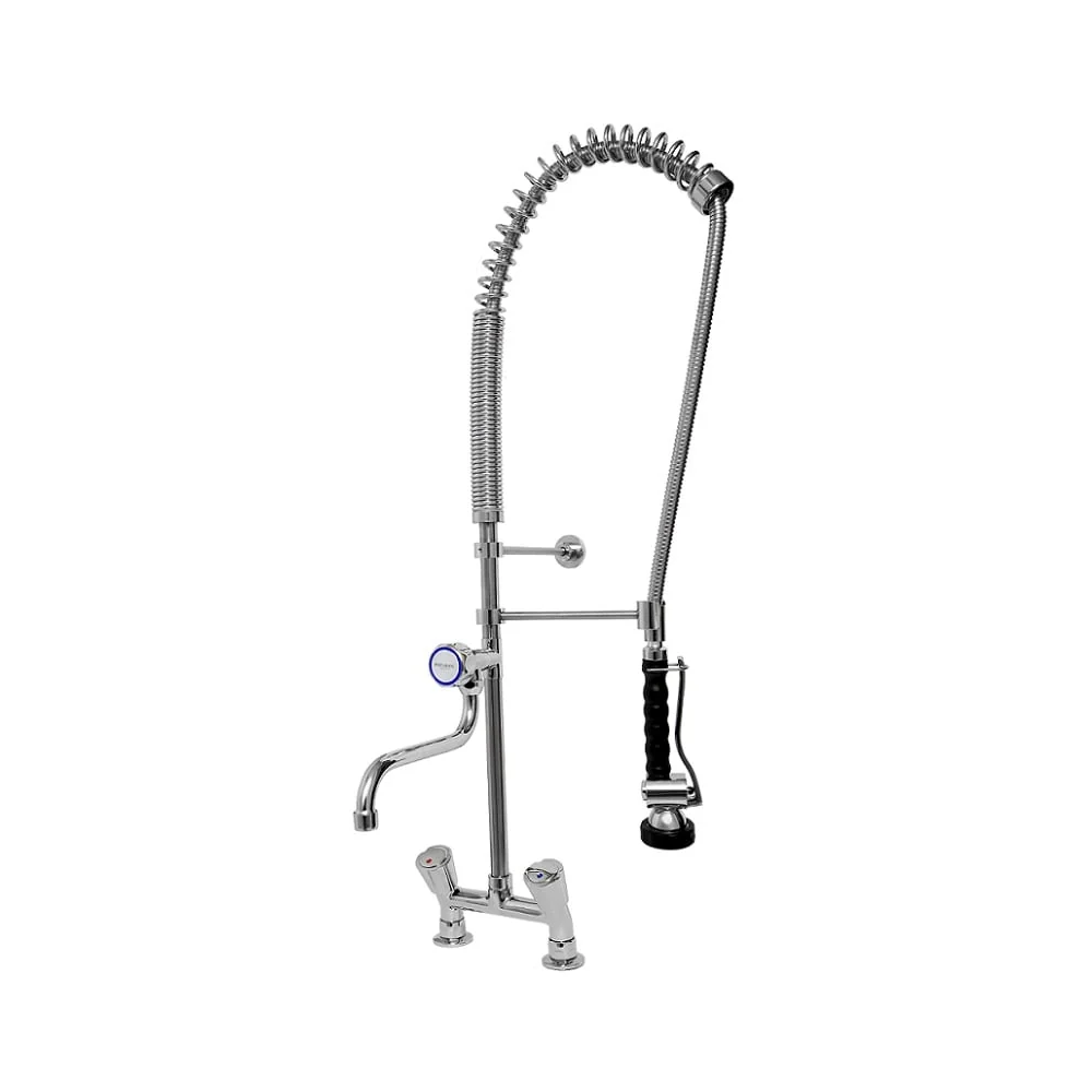 Bateria zlew.stojąca dwuotworowa - spryskiwacz + wylewka Hydrostop OMEGA 3D
