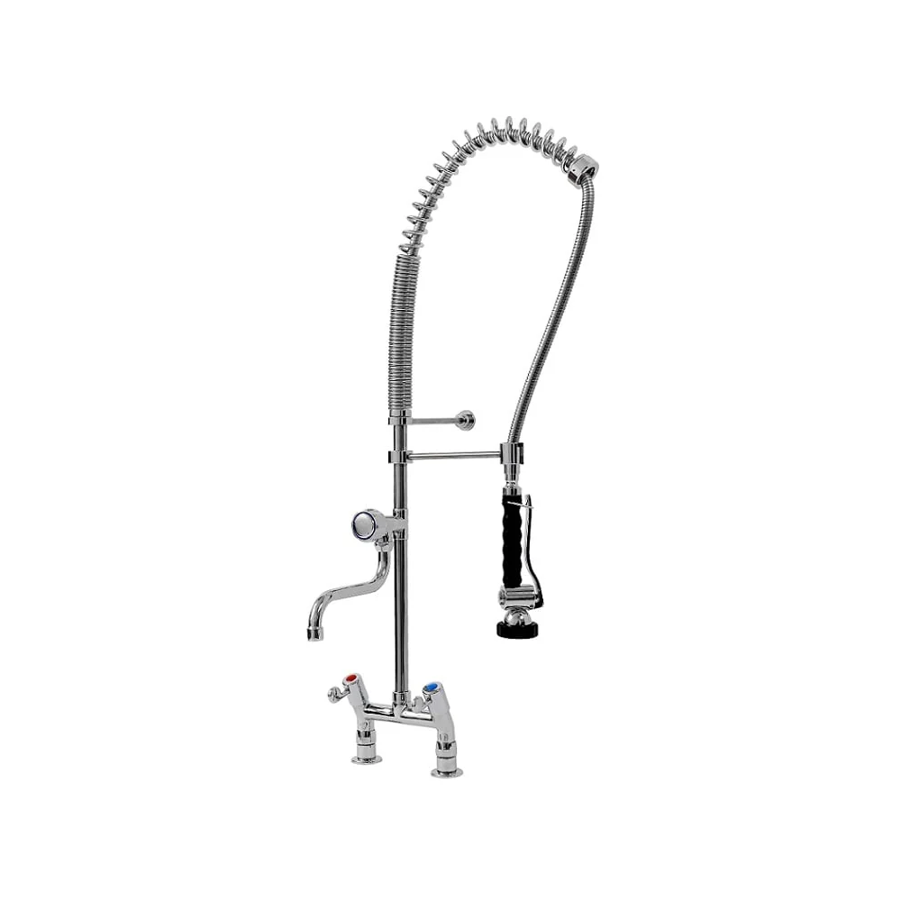 Bateria zlew.stojąca dwuotworowa - spryskiwacz + wylewka Hydrostop OMEGA 3R