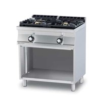 Kuchnia gazowa z szafką, 800x700x900, RM GASTRO PC2 - 78 G