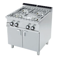 Kuchnia wodna gazowa z szafką, 800x700x900, RM GASTRO PCA - 78 GP
