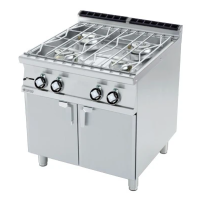 Kuchnia wodna gazowa z szafką, 800x700x900, RM GASTRO PCA - 78 GP
