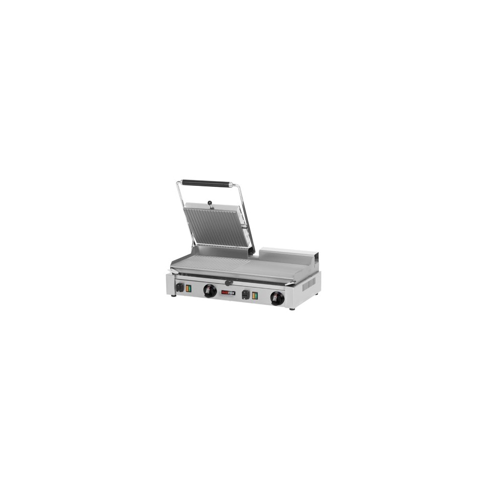 Grill kontaktowy podwójny pół na pół, 614x405x182, REDFOX PD - 2020 MSP