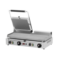 Grill kontaktowy podwójny pół na pół, 614x405x182, REDFOX PD - 2020 MSP