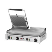 Grill kontaktowy podwójny ryflowany, 614x405x182, REDFOX PD - 2020 RSL