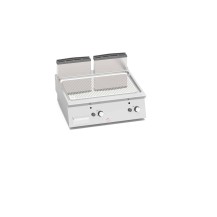 Płyta gazowa ryflowana chromowana / compound steel 800x730x250 Bertos SG7FR8B-2/CPD