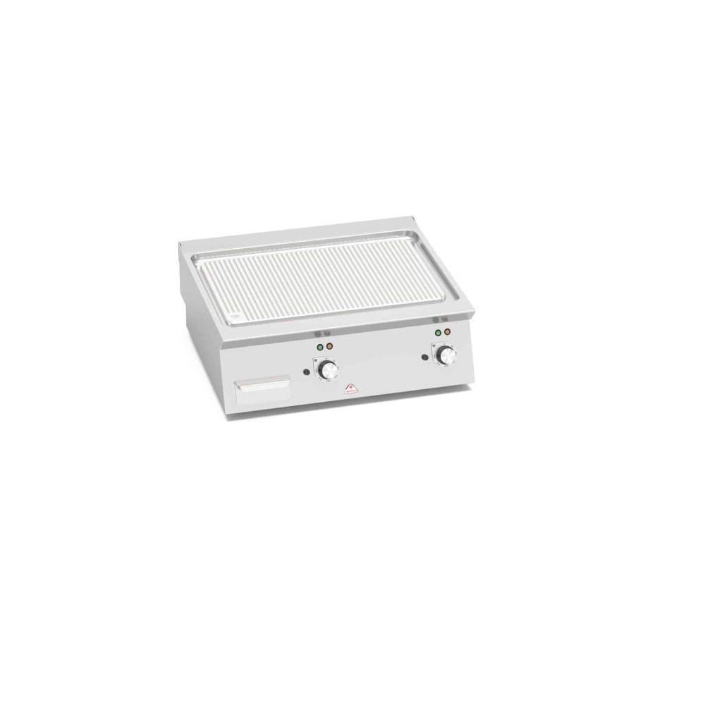 Płyta elektryczna ryflowana chromowana / compound steel 800mm Bertos SE7FR8B-2/CPD
