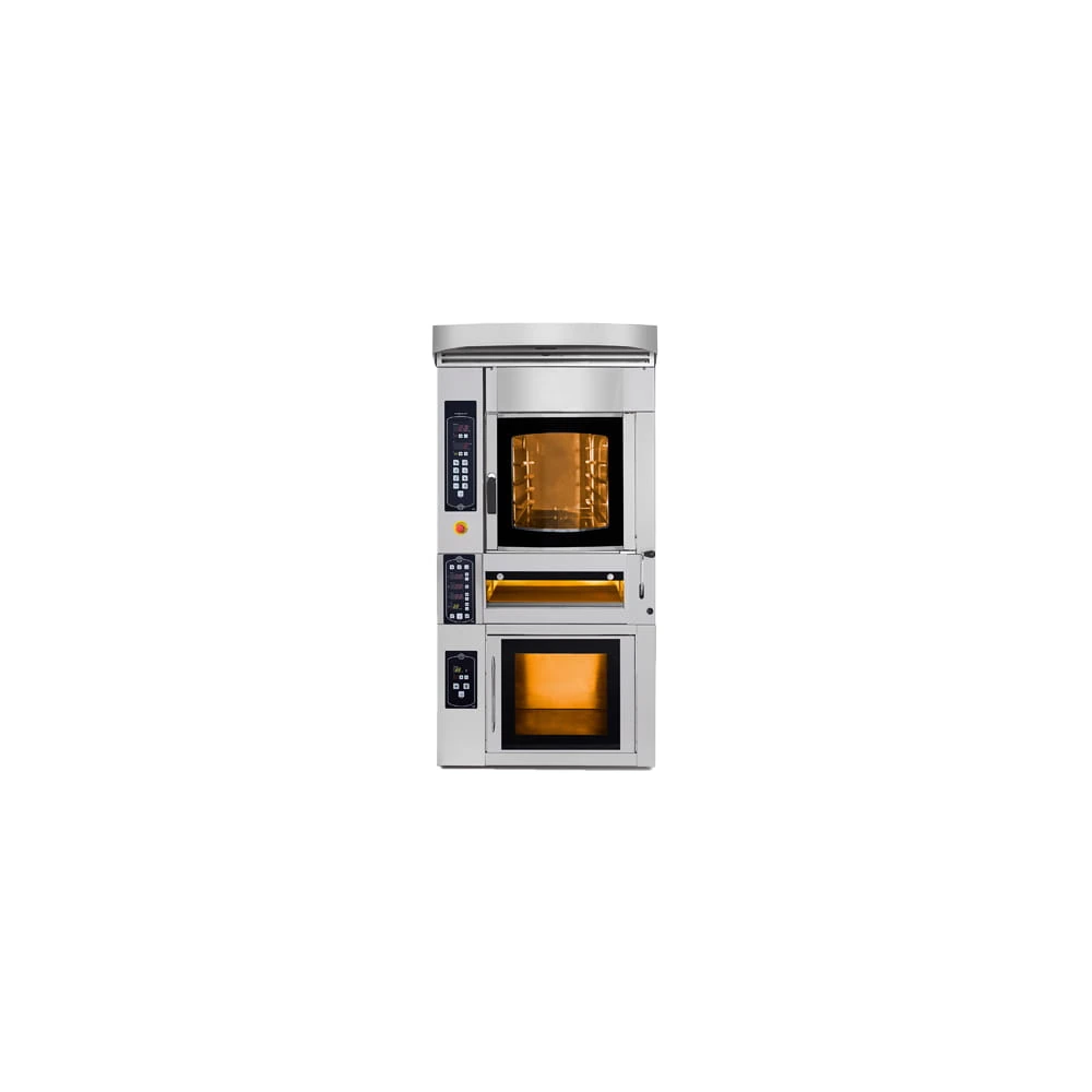 Elektryczny piec piekarniczy | modułowy | obrotowy | 5x 400x600 | 4x30 cm | 20 kW | PM-D-K 5+4