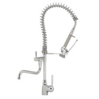 Bateria zlewozmywakowa stojąca - spryskiwacz + wylewka Hydrostop R 1008 / 31