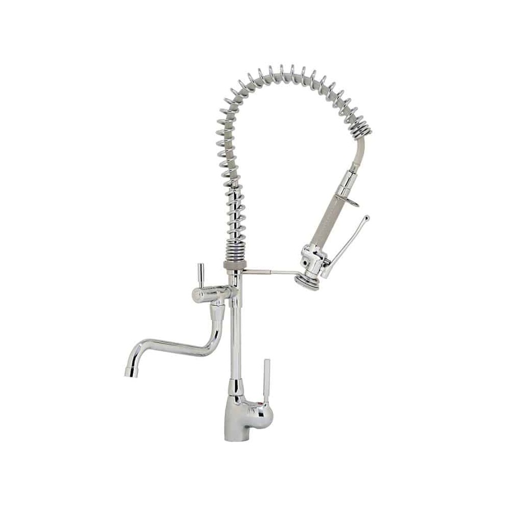 Bateria zlewozmywakowa stojąca - spryskiwacz + wylewka Hydrostop R 1008 / 31