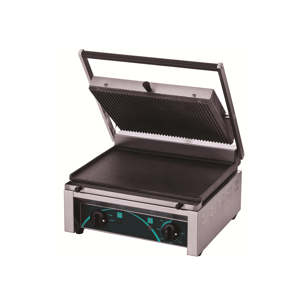 Grill elektryczny kontaktowy panini RN101-B | dolna płyta gładka Resto Quality RN101-B