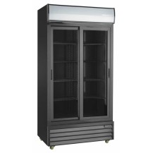 Szafa chłodnicza przeszklona RQ1100SL-BLACK | 1000l | drzwi przesuwne | czarna (SD1001SL) Resto Quality RQ1100SL-BLACK