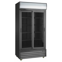 Szafa chłodnicza przeszklona RQ1100SL-BLACK | 1000l | drzwi przesuwne | czarna (SD1001SL) Resto Quality RQ1100SL-BLACK