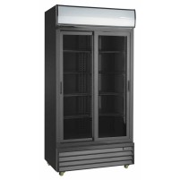 Szafa chłodnicza przeszklona RQ1100SL-BLACK | 1000l | drzwi przesuwne | czarna (SD1001SL) Resto Quality RQ1100SL-BLACK