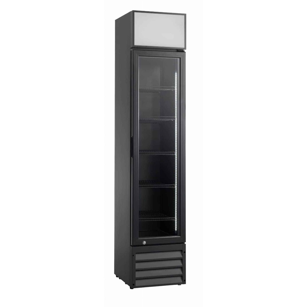 Szafa chłodnicza przeszklona RQ216-BLACK | 160 l | 390x475x1880 mm | Resto Quality RQ216-BLACK