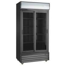 Szafa chłodnicza przeszklona RQ801SL-BLACK | 800l | drzwi przesuwne | czarna (SD801SL) Resto Quality RQ801SL-BLACK