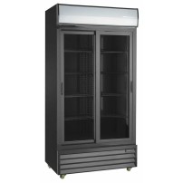 Szafa chłodnicza przeszklona RQ801SL-BLACK | 800l | drzwi przesuwne | czarna (SD801SL) Resto Quality RQ801SL-BLACK