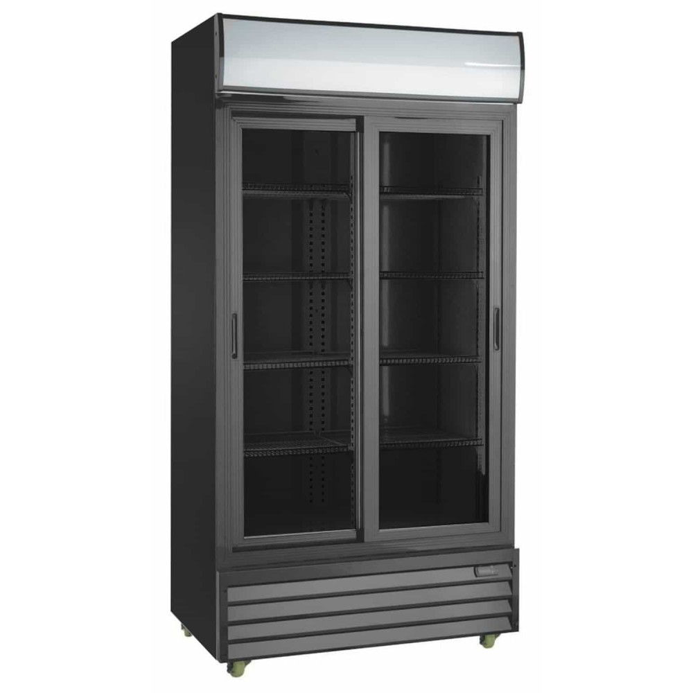 Szafa chłodnicza przeszklona RQ801SL-BLACK | 800l | drzwi przesuwne | czarna (SD801SL) Resto Quality RQ801SL-BLACK