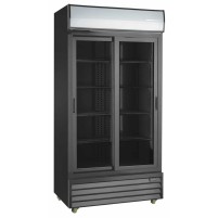 Szafa chłodnicza przeszklona RQ801SL-BLACK | 800l | drzwi przesuwne | czarna (SD801SL) Resto Quality RQ801SL-BLACK