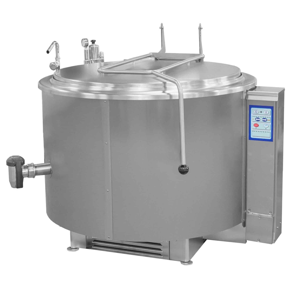 Kocioł warzelny gazowy z grzaniem pośrednim | okrągły | automatyczne napełnianie | 48 kW | 300 l | 1320x1330x1070 mm | RQK-401GR
