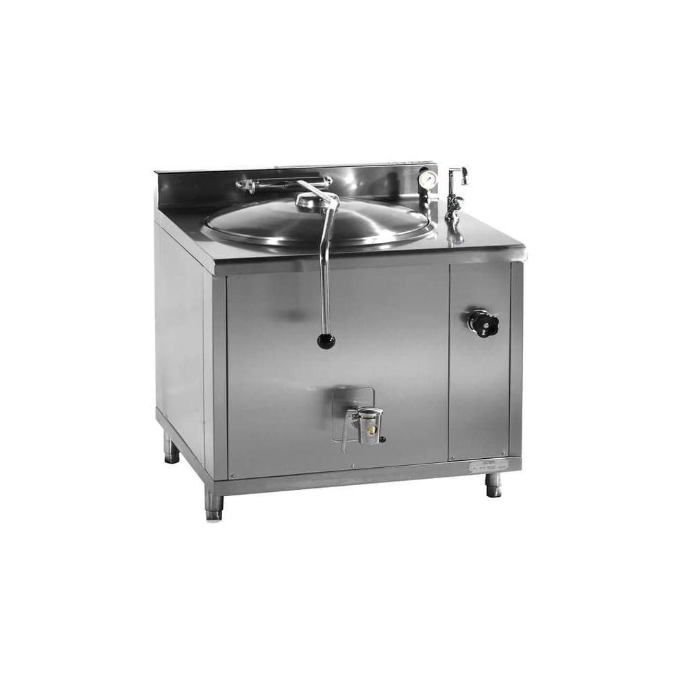Kocioł warzelny parowy z grzaniem pośrednim | 100 l | zużycie pary ~50/h | 900x900x900 mm | RQLR-101N